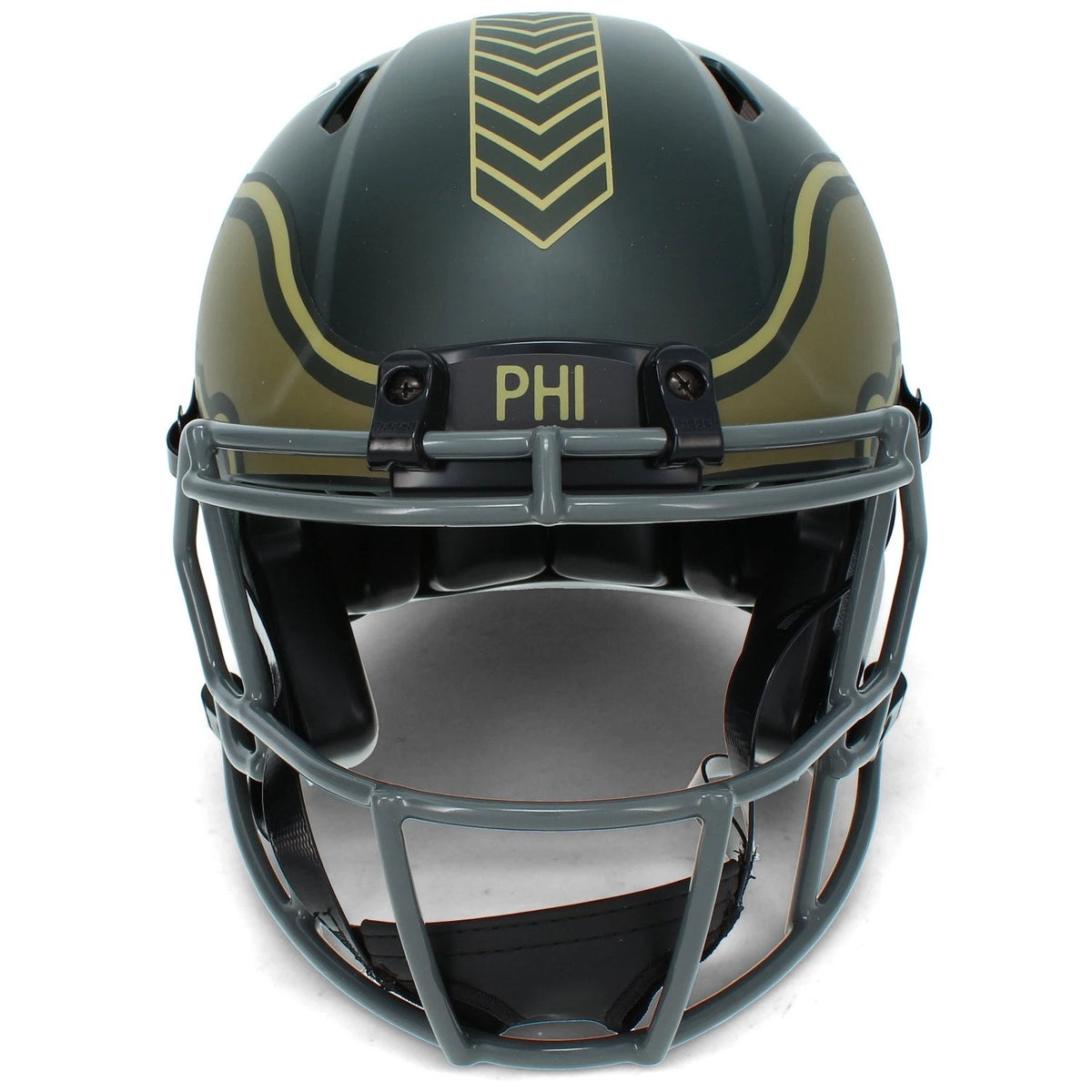 Michael Vick Autographed Philadelphia Eagles 2025 Salute to Service Speed Authentic Helmet Beckett Witnessed