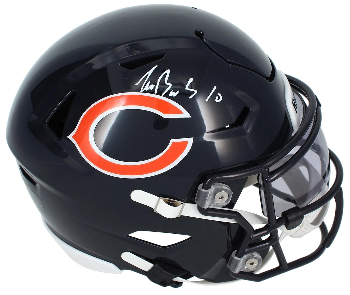 Luther Burden Autographed Chicago Bears Speedflex Midi Helmet Beckett Witnessed