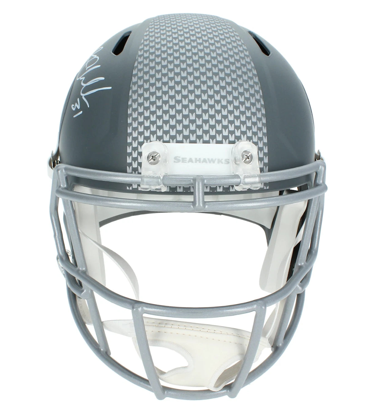 Kam Chancellor Autographed Seattle Seahawks Slate Speed Full Size Helmet Beckett Witnessed