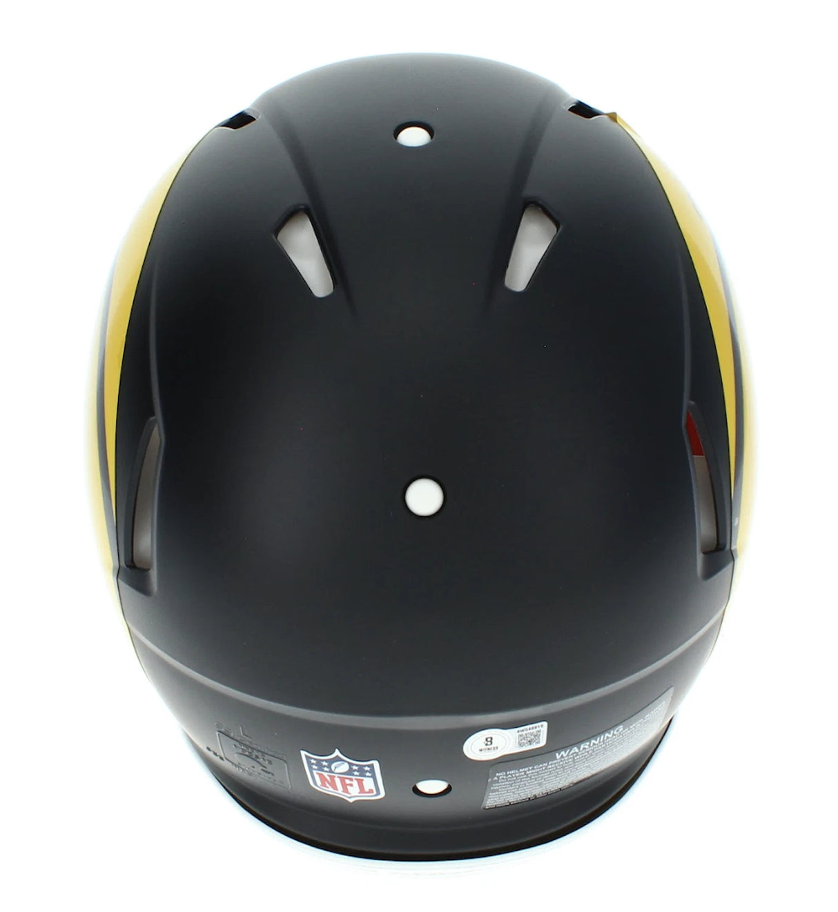 Matthew Stafford Autographed Los Angeles Rams Black Rivalries Speed Authentic Helmet Beckett Witnessed