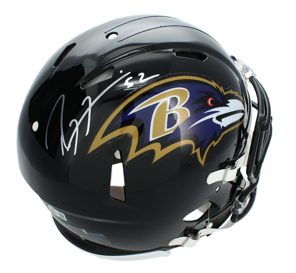 Ray Lewis Autographed Baltimore Ravens Speed Authentic Helmet Beckett Witnessed