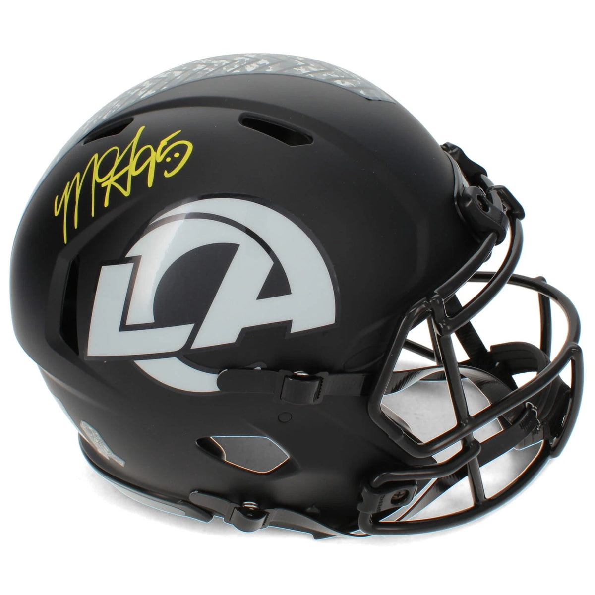 Myles Garrett Autographed Los Angeles Rams 2026 Salute to Service Speed Authentic Helmet Beckett Witnessed