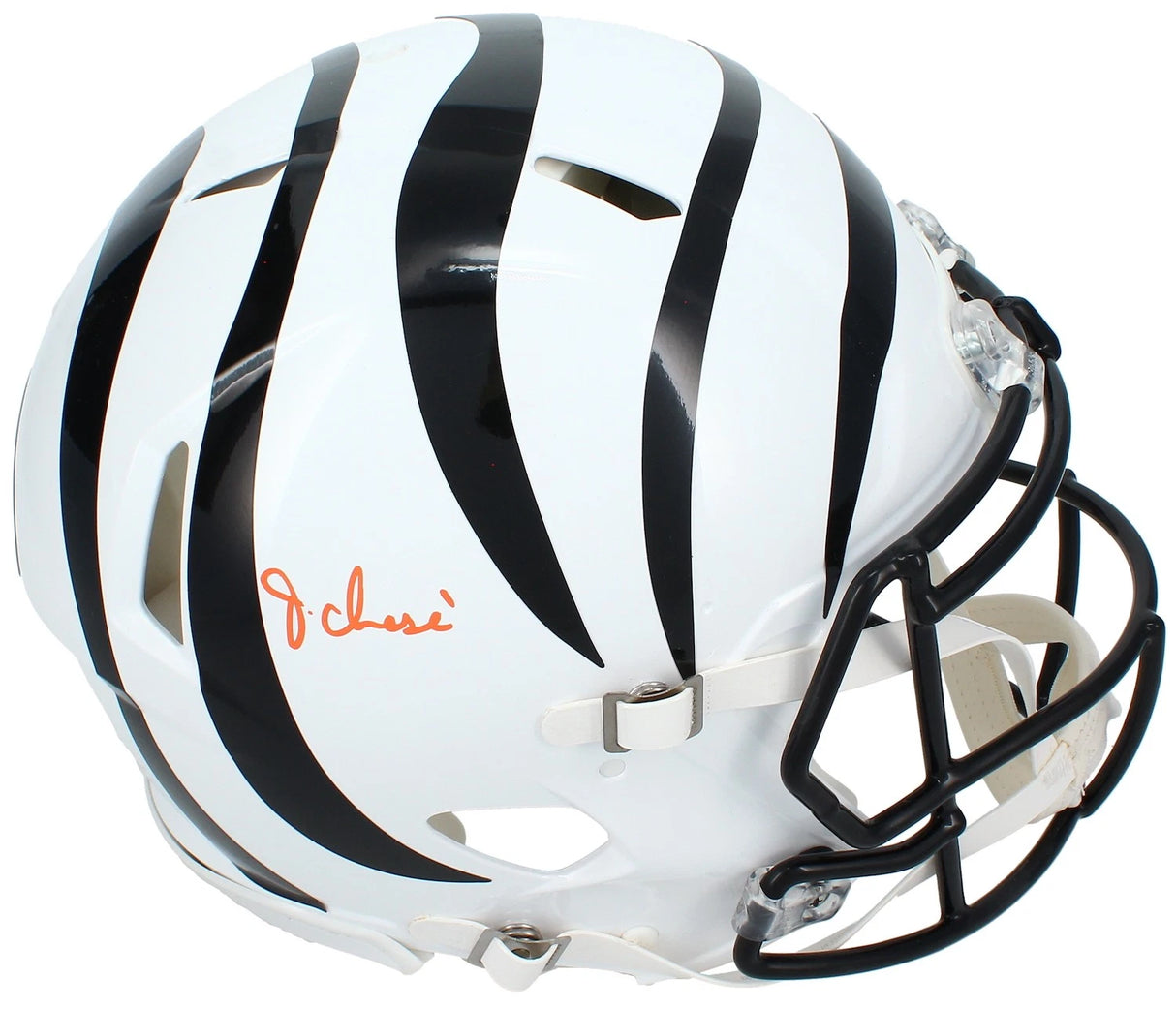 Ja'Marr Chase Autographed Cincinnati Bengals White 2022 Alternate Speed Authentic Helmet Beckett Witnessed