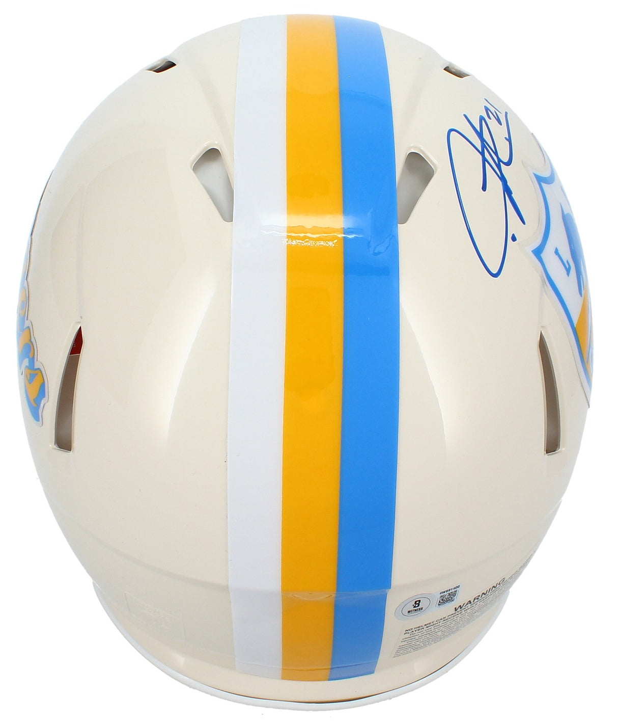 LaDainian Tomlinson Autographed Chargers RETRO Speed Authentic Helmet Beckett Witnessed