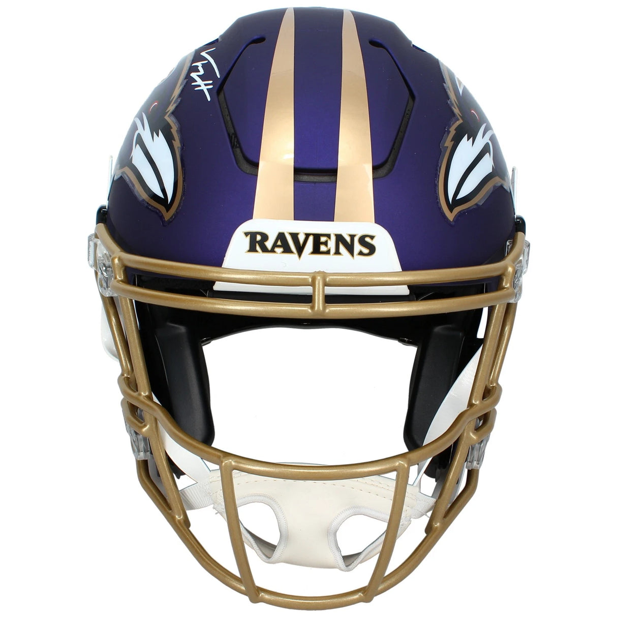 Trey Hendrickson Autographed Baltimore Ravens Purple 2026 Alternate Speedflex Authentic Helmet JSA Witnessed