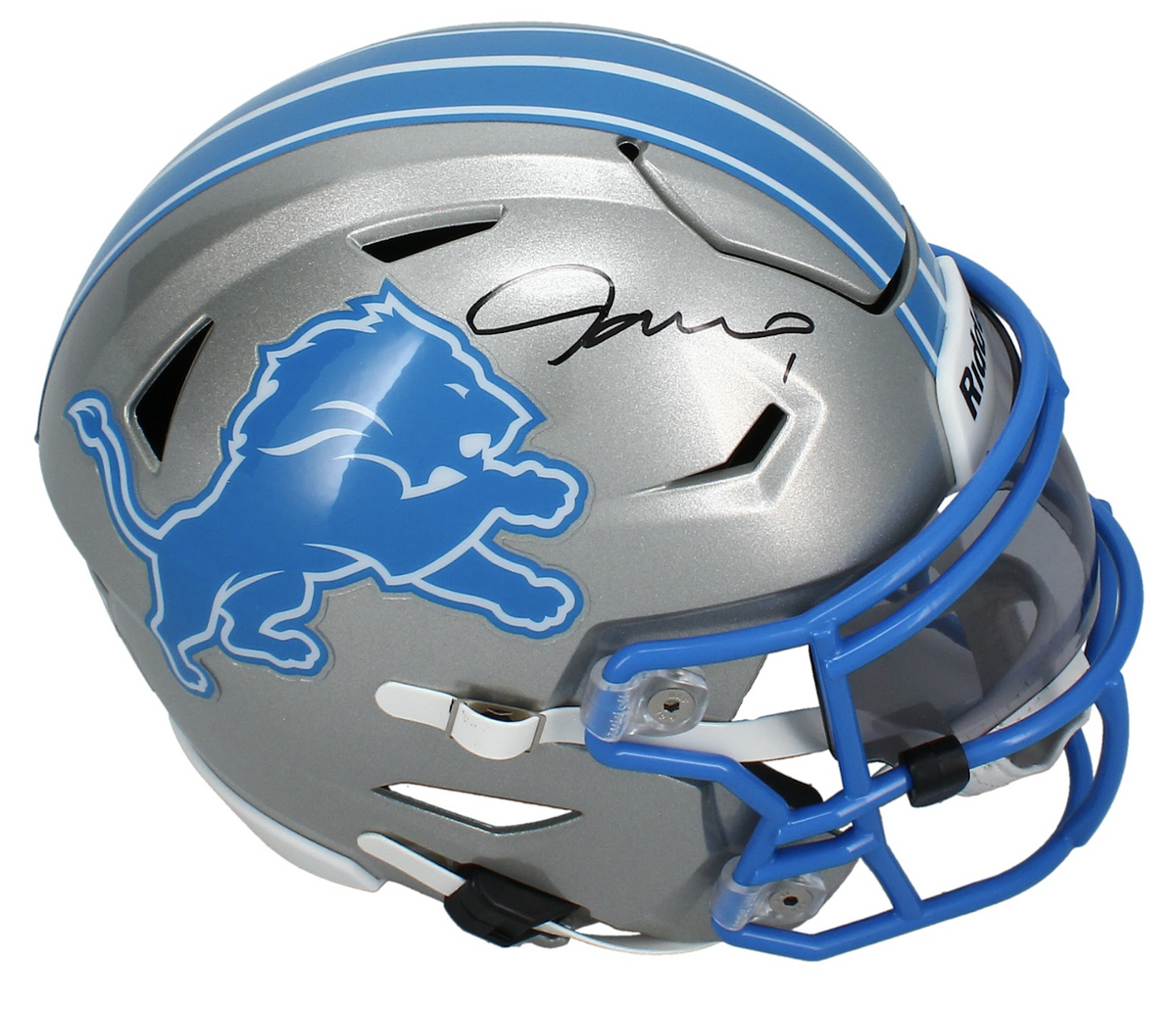 Jameson Williams Autographed Detriot Lions Speedflex Midi Helmet Beckett