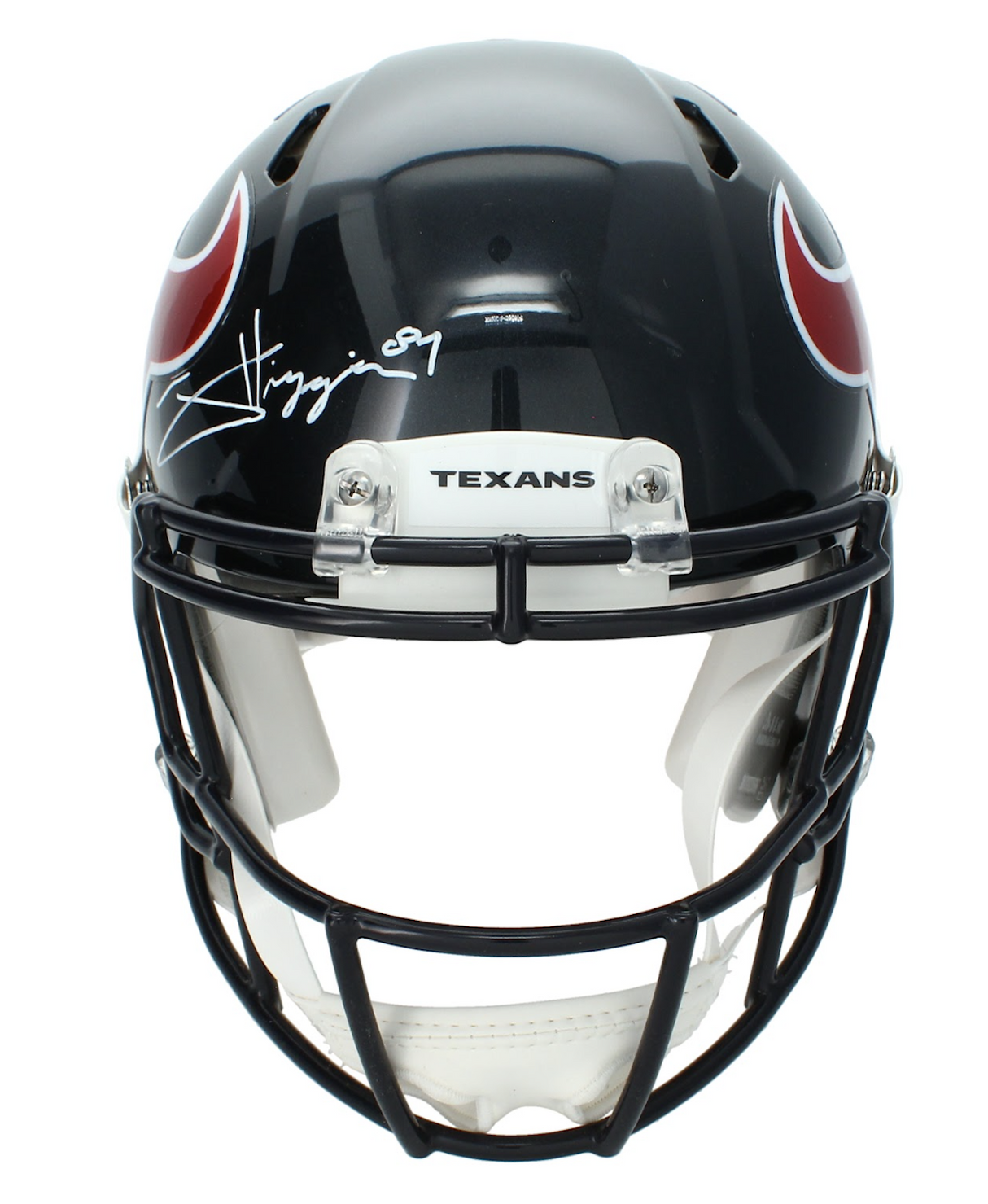 Jayden Higgins Autographed Houston Texans Speed Authentic Helmet Beckett Witnessed