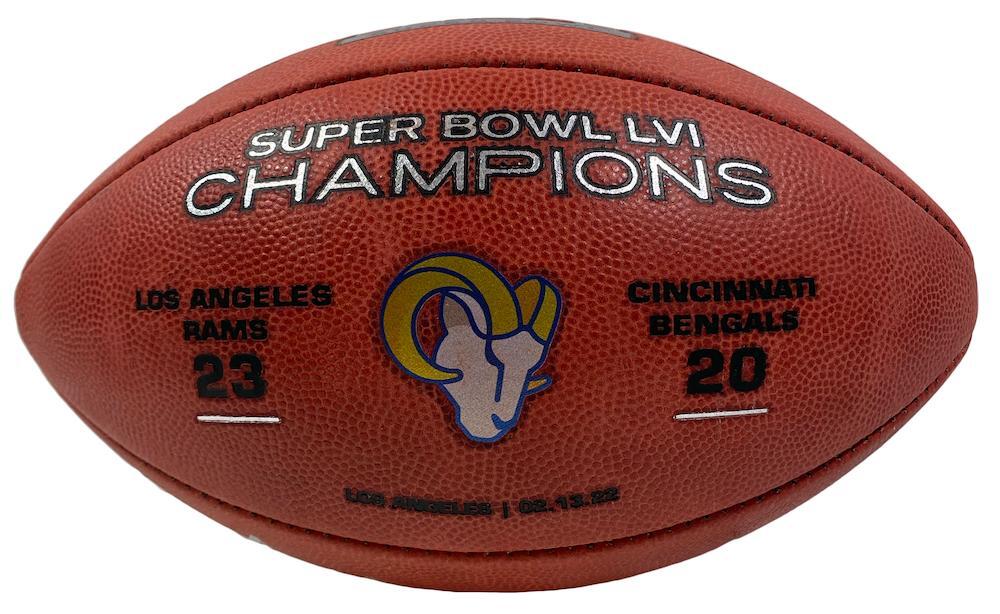 COOPER KUPP Autographed/Inscribed "SB LVI MVP" Los Angeles Rams SB LVI Champions Logo Wilson Duke Authentic Football FANATICS LE 1/56
