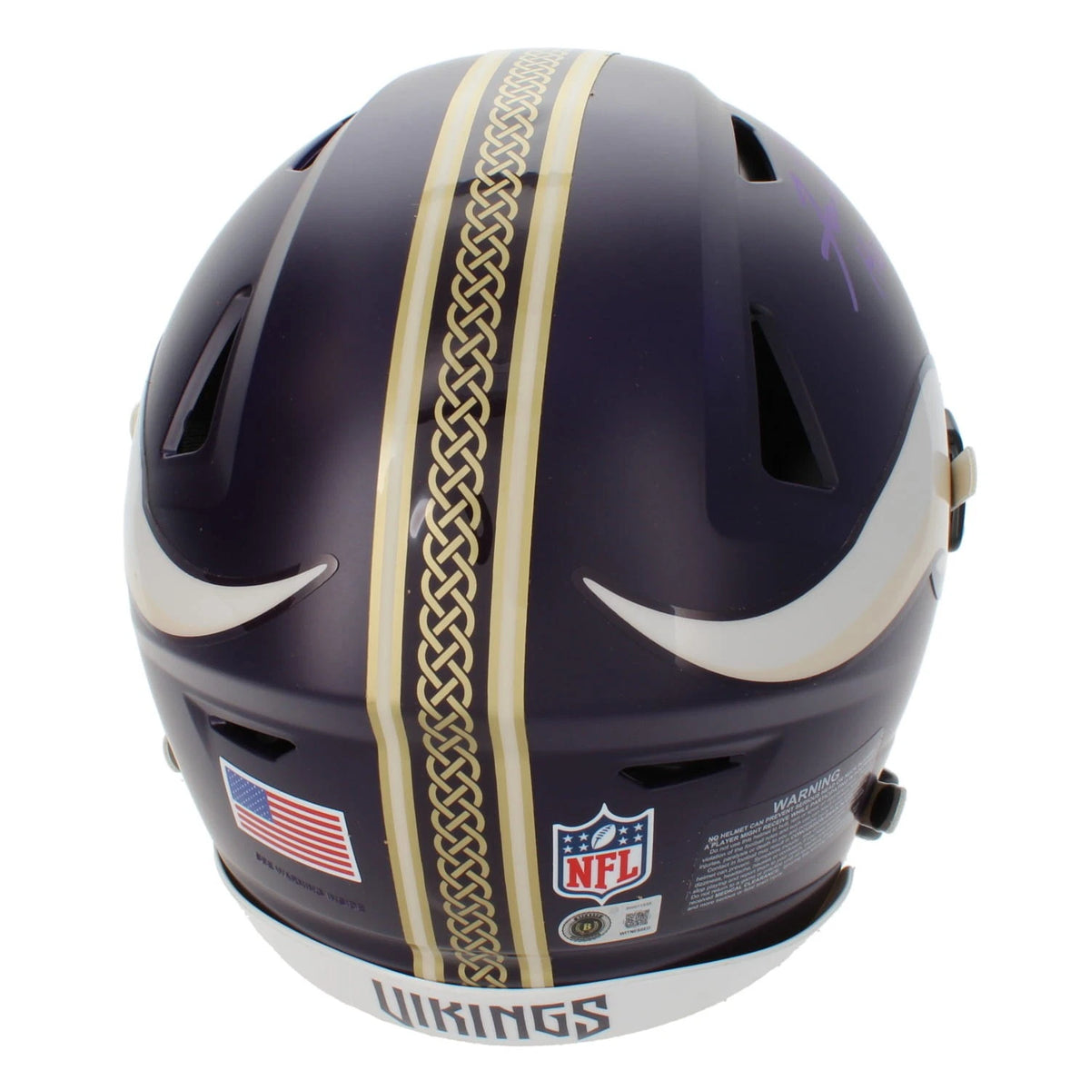 Fran Tarkenton Autographed/Inscribed "HOF 86" Minnesota Vikings Rivalries Speedflex Authentic Helmet Beckett Witnessed