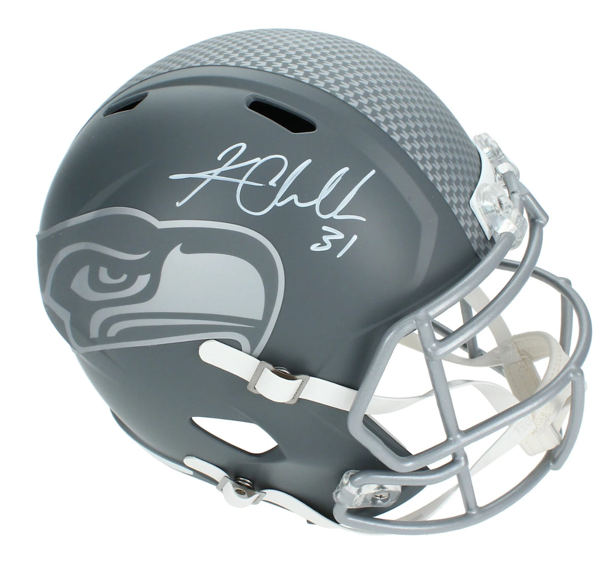 Kam Chancellor Autographed Seattle Seahawks Slate Speed Full Size Helmet Beckett Witnessed