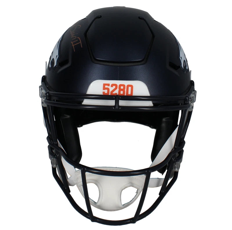 Patrick Surtain II Autographed Denver Broncos 2024 Speedflex Authentic Helmet Beckett Witnessed