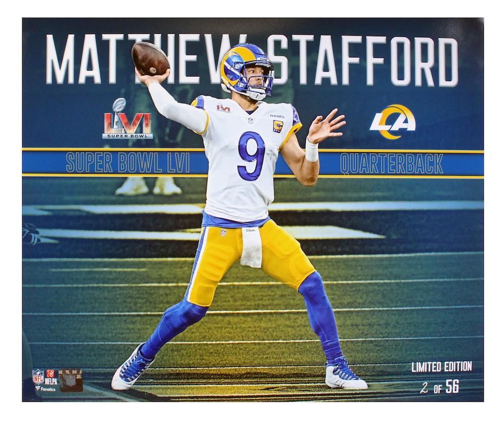 Matthew Stafford SB LVI 16x20 Photograph LE 56