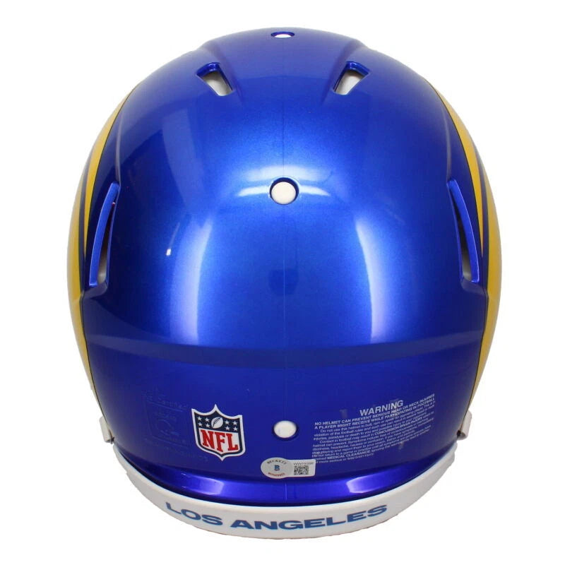 Kyren Williams Autographed Los Angeles Rams Speed Authentic Helmet w/Visor Beckett Witnessed