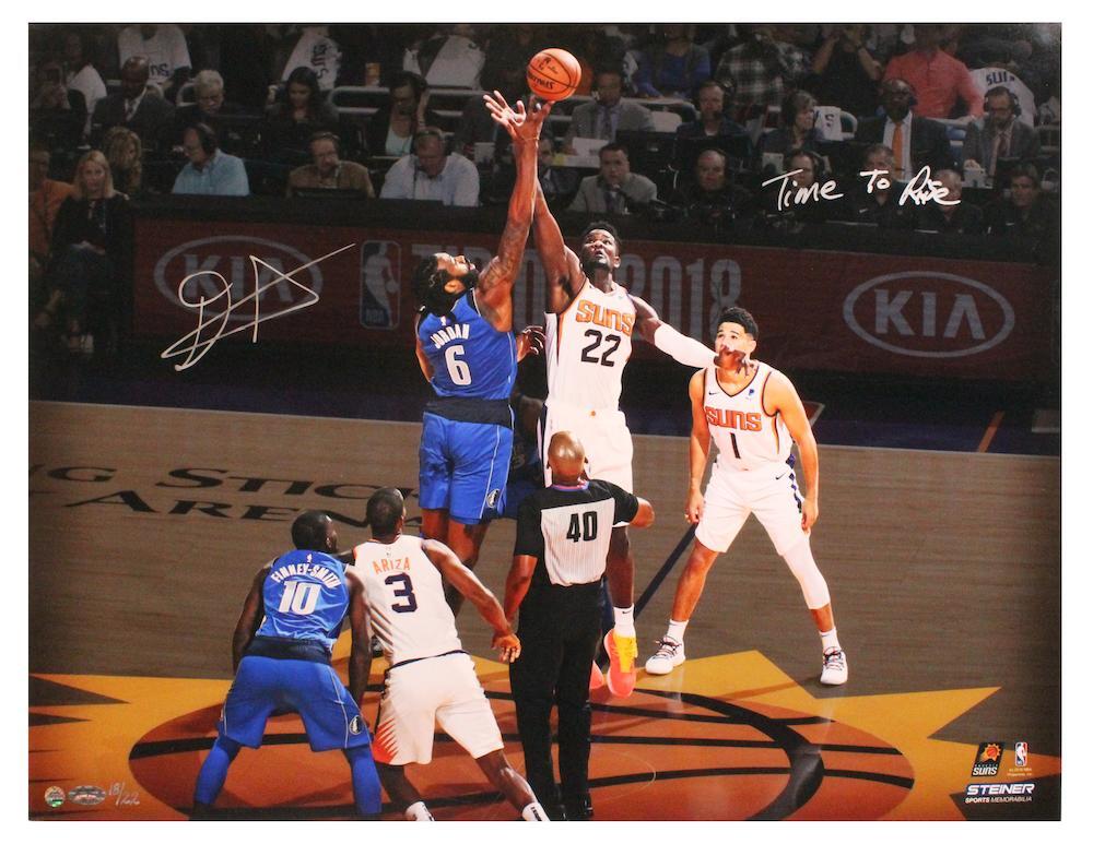 DEANDRE AYTON Autographed and Inscribed Phoenix Suns Time To Rise Tip Off 16" x 20" Photograph - Limited Edition 18 of 22 - GAME DAY LEGENDS & STEINER