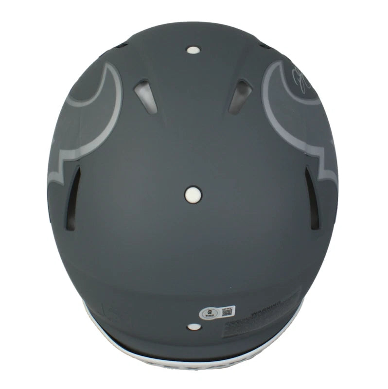 Dalton Schultz Autographed Houston Texans Slate Speed Authentic Helmet Beckett Witnessed