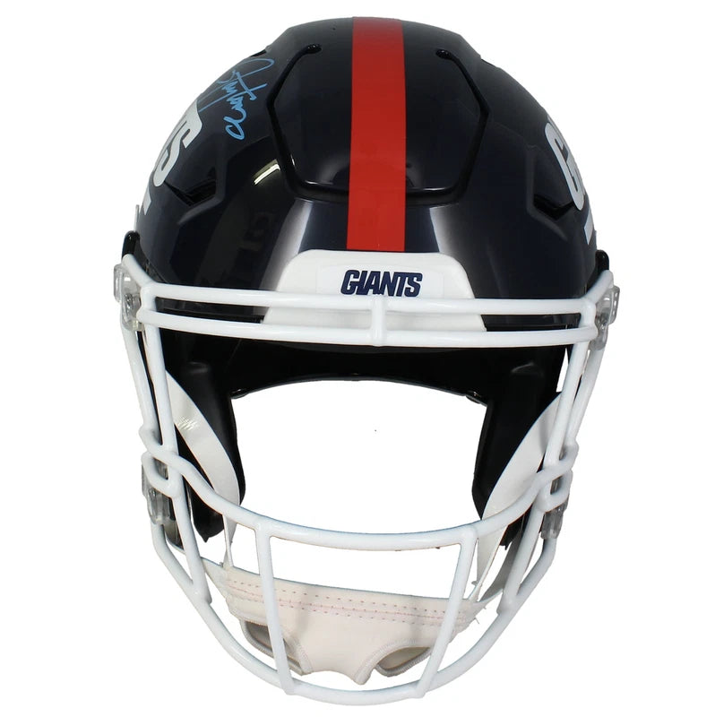 Lawrence Taylor Autographed New York Giants 1981-99 Throwback Speedflex Authentic Helmet Beckett Witnessed