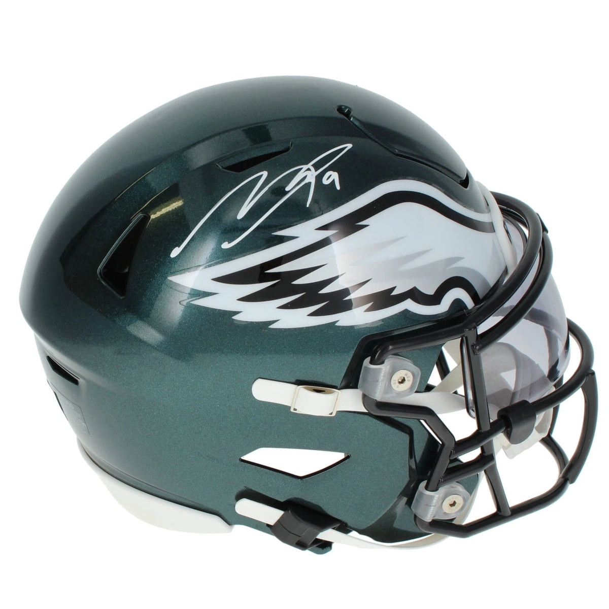Makai Lemon Autographed Philadelphia Eagles Speedflex Midi Helmet Beckett Witnessed