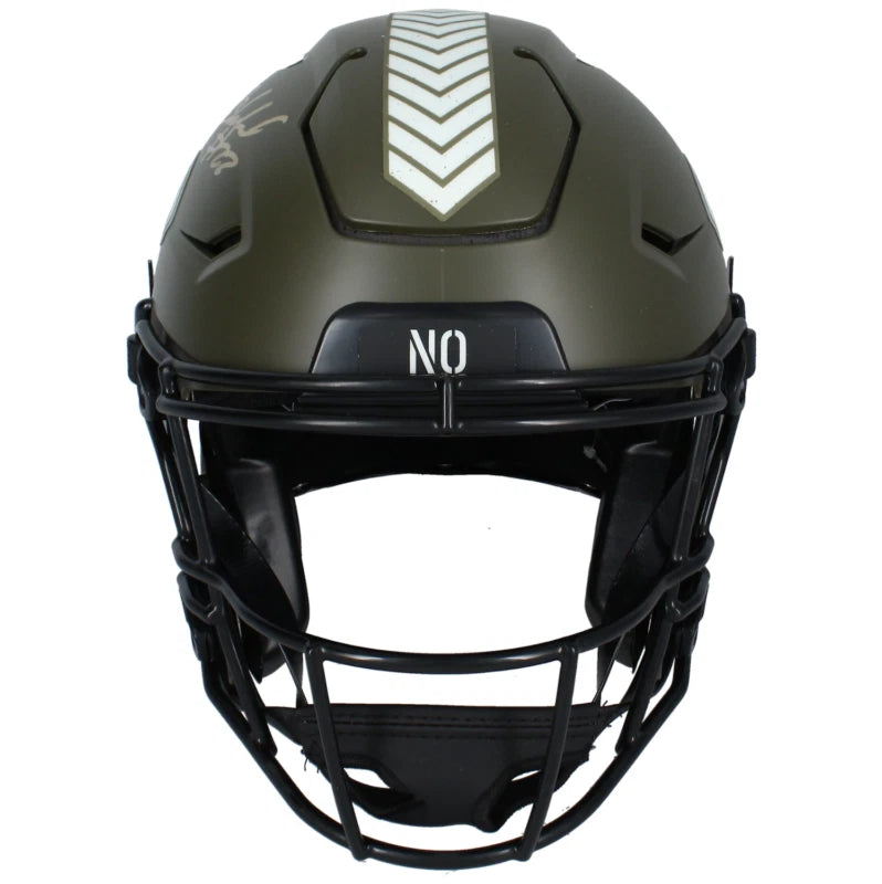 Rashid Shaheed Autographed New Orleans Saints 2022 Salute to Service Speedflex Authentic Helmet Beckett Witnessed