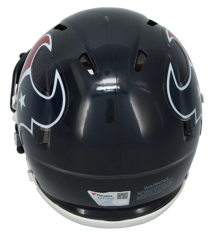 CJ Stroud Autographed Houston Texans Speed Mini Helmet with Silver Mirror Visor Fanatics