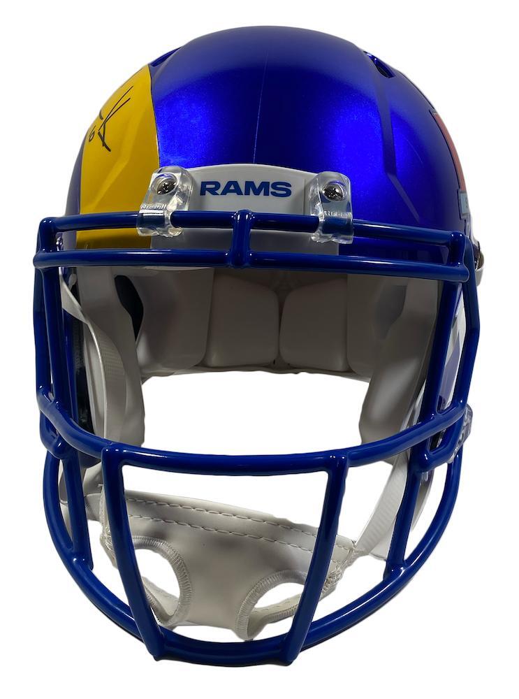 COOPER KUPP Autographed Los Angeles Rams Super Bowl LVI Champs Logo Speed Authentic Helmet FANATICS