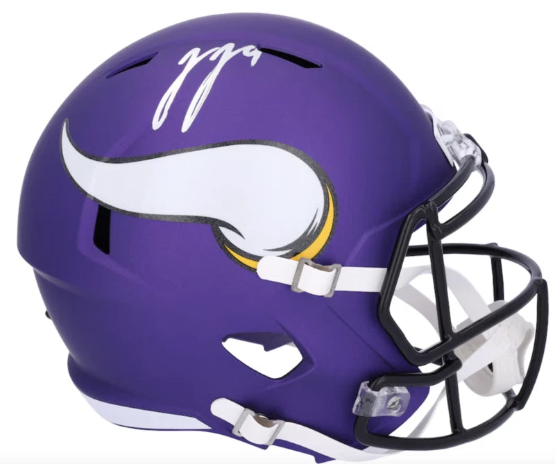J.J. McCarthy Autographed Minnesota Vikings Speed Full Size Helmet Fanatics