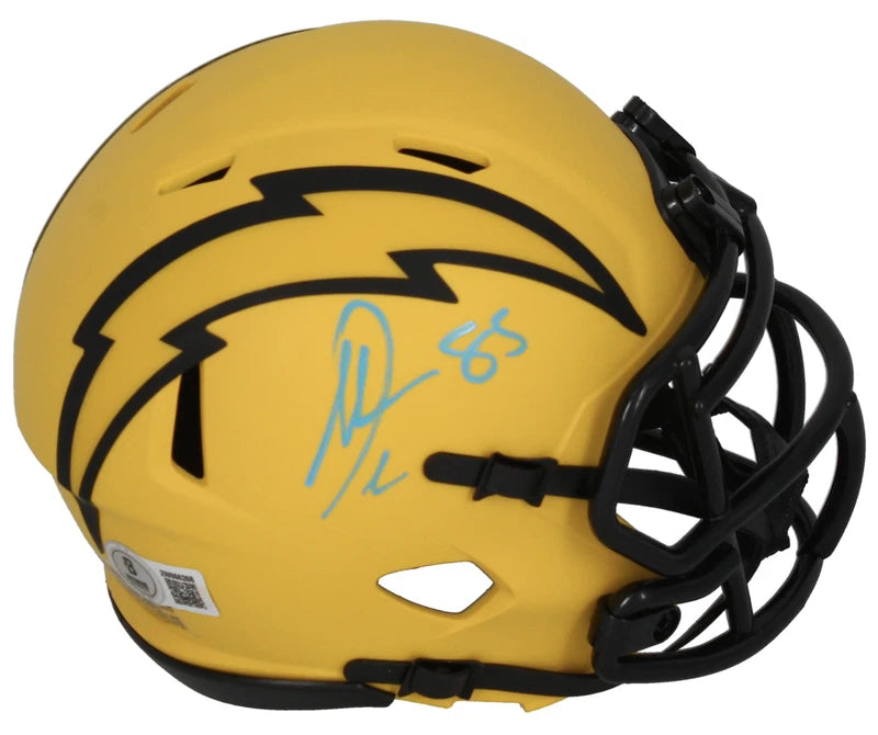 Antonio Gates Autographed Chargers RAVE Speed Mini Helmet Beckett Witnessed