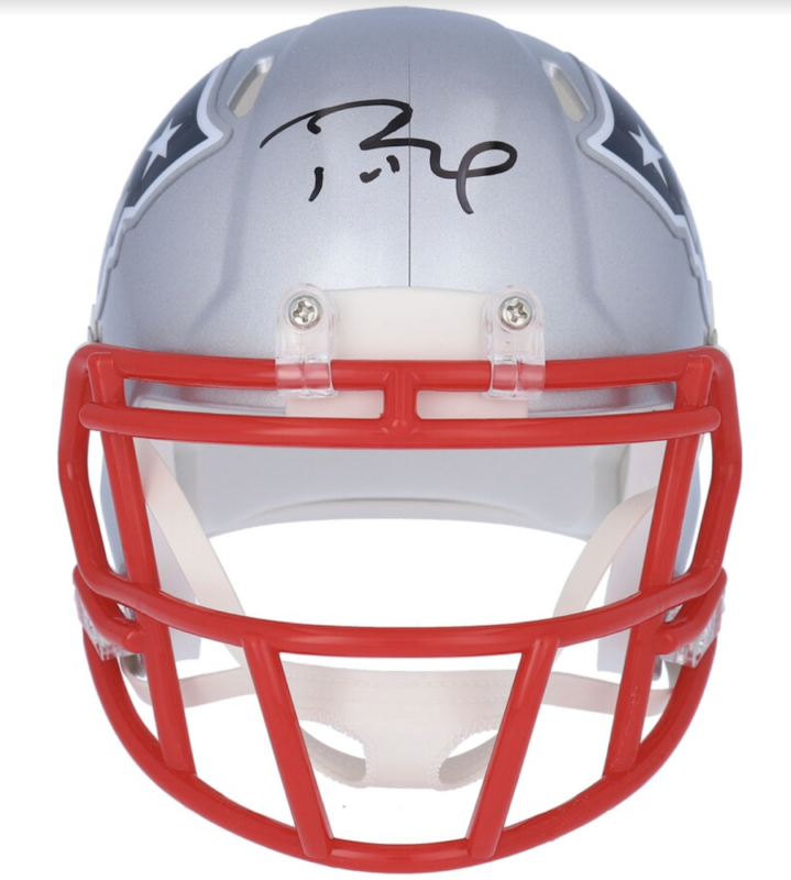 TOM BRADY Autographed New England Patriots Speed Mini Helmet FANATICS