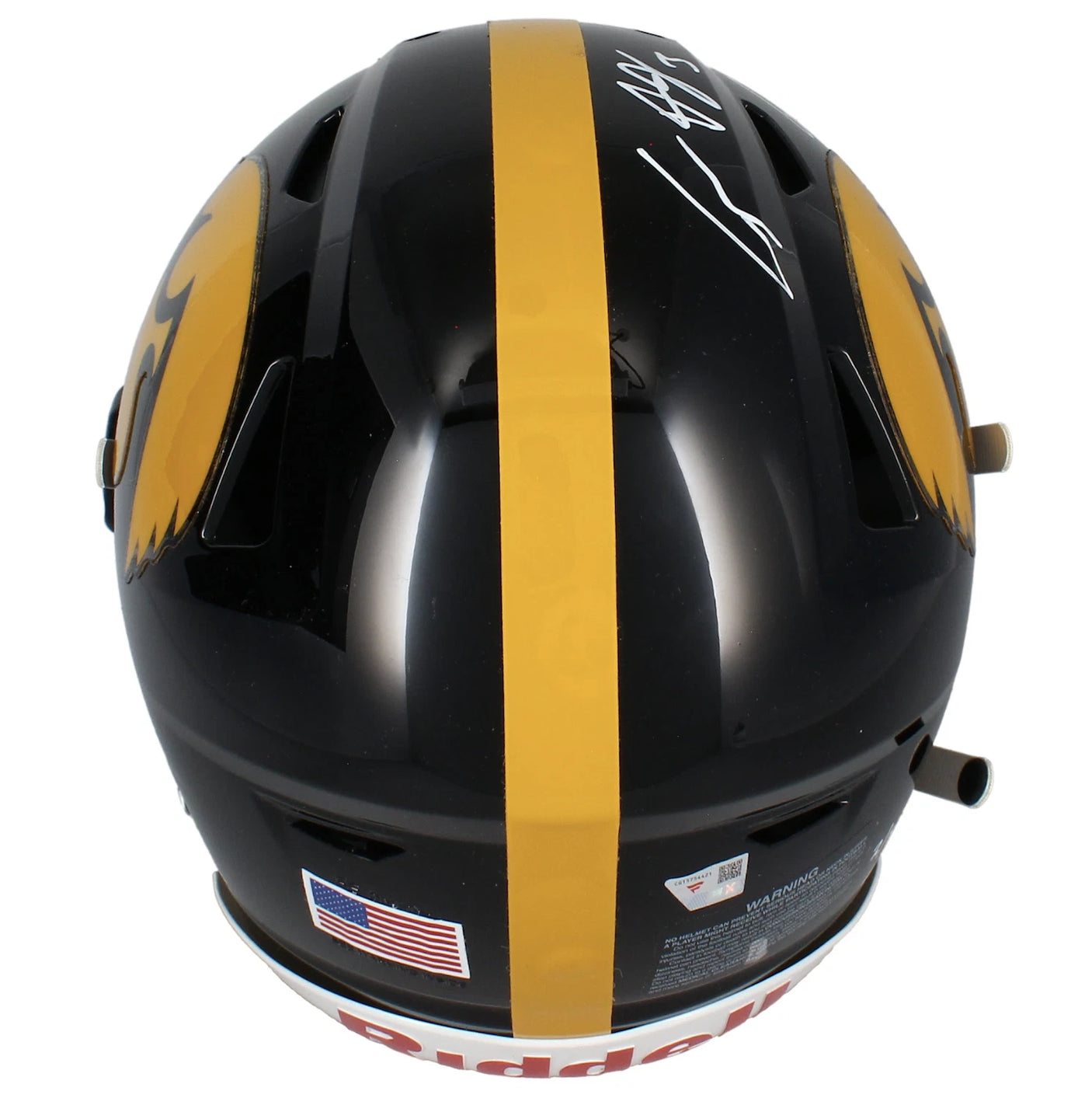 Cooper DeJean Autographed/Inscribed "GO HAWKEYES" Iowa Hawkeyes Speedflex Authentic Helmet Fanatics