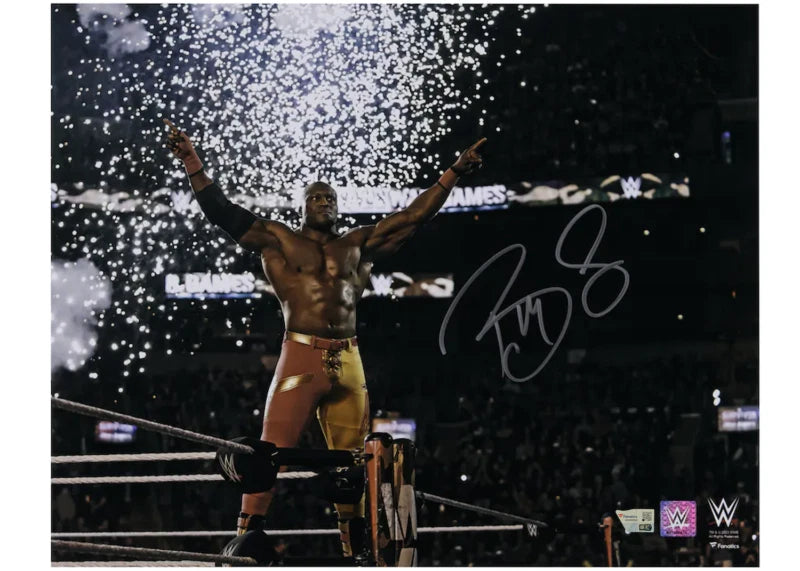 Bobby Lashley Autographed WWE Standing on Ropes16" x 20" Photograph Fanatics