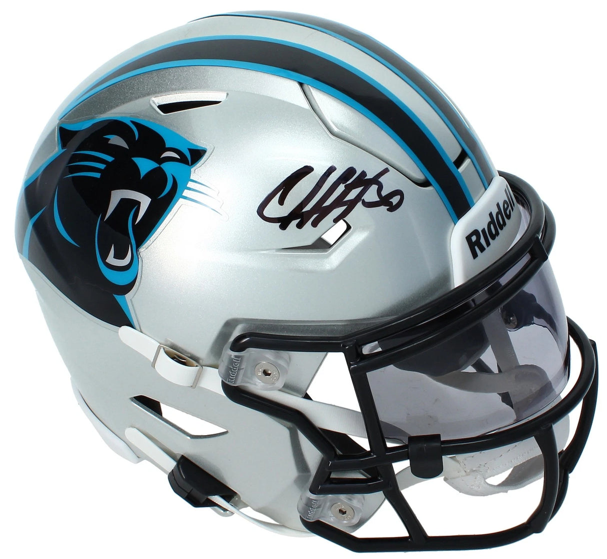 Chuba Hubbard Autographed Carolina Panthers Speedflex Midi Helmet Beckett Witnessed