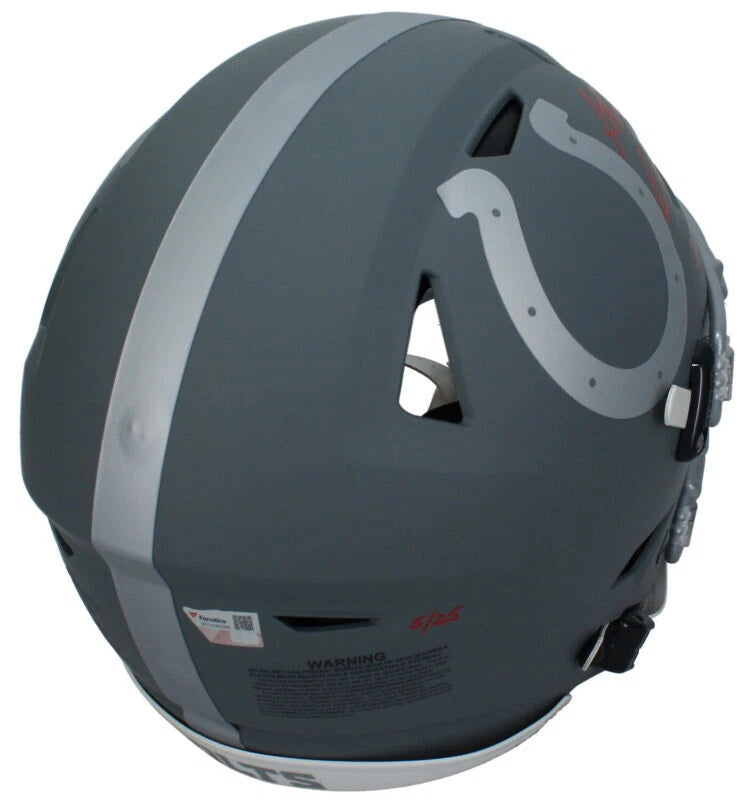 Anthony Richardson Autographed/Inscribed "2023 1st Rd Pick" Indianapolis Colts Slate Speedflex Authentic Helmet LE 5/25 Fanatics