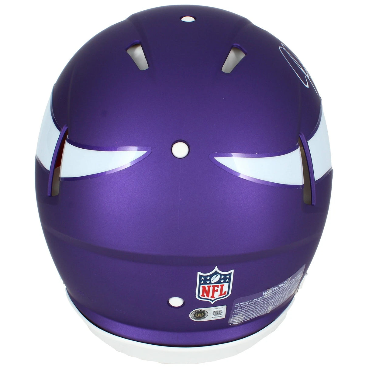 Justin Jefferson Autographed Minnesota Vikings 2023 Alternate Tribute Speed Authentic Helmet Beckett Witnessed