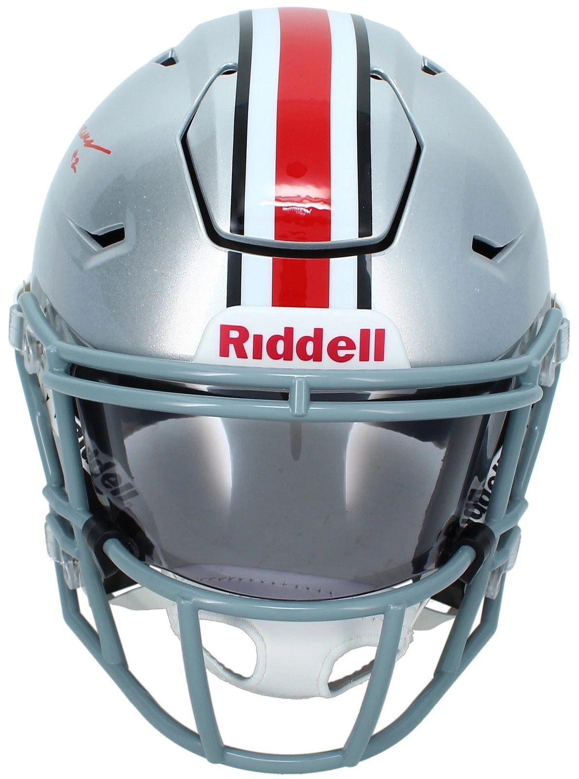 Chris Olave Autographed Ohio State Buckeyes Speedflex Midi Helmet Beckett Witnessed