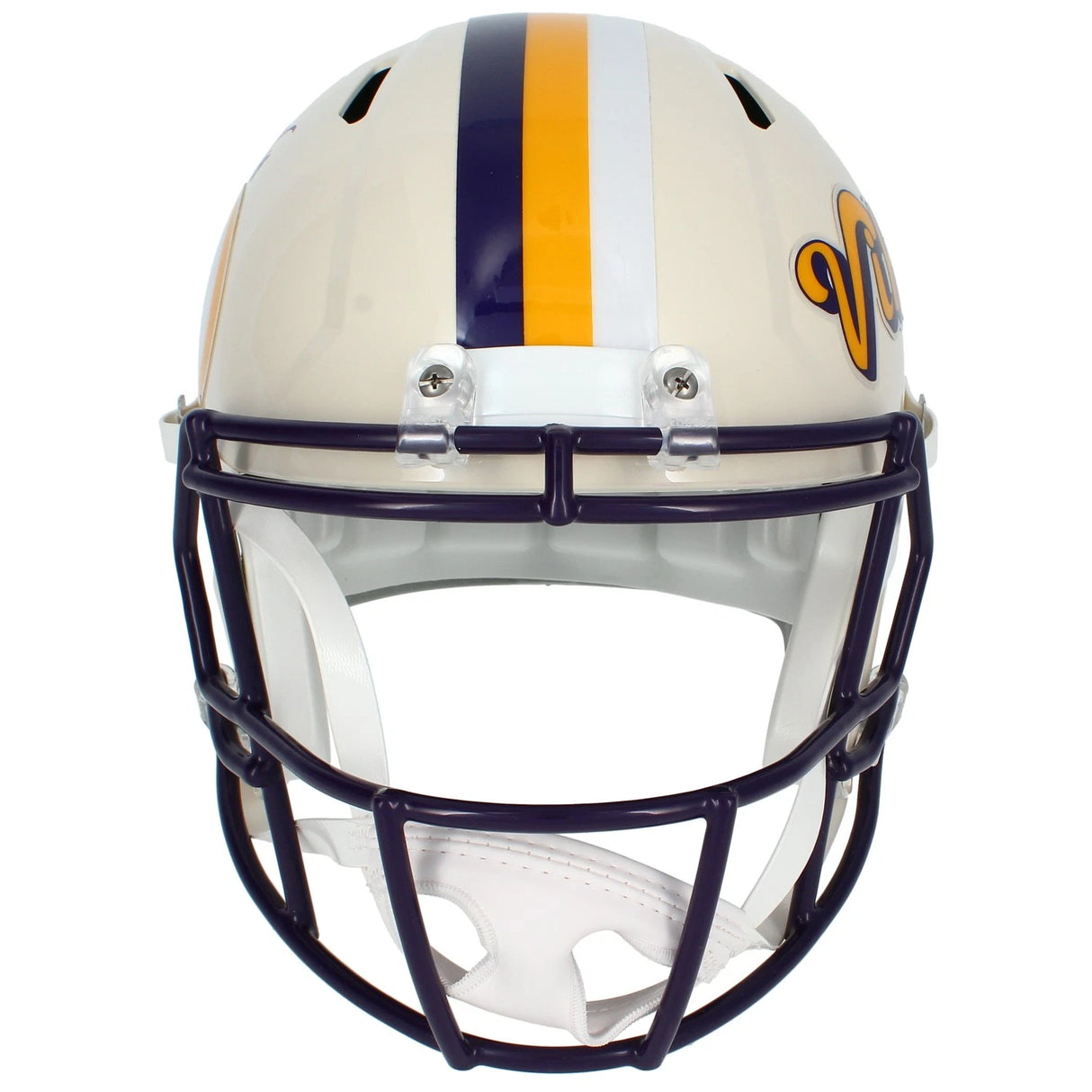 Justin Jefferson Autographed Minnesota Vikings RETRO Speed Full Size Helmet Beckett Witnessed