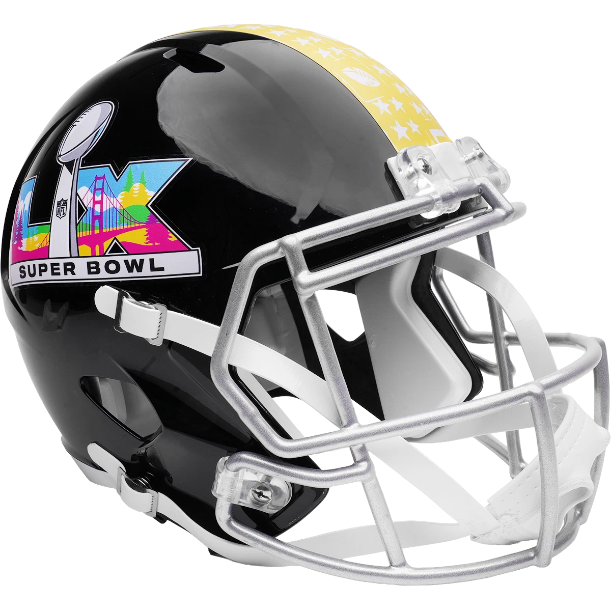 Unsigned Black Super Bowl LX Logo Speed Replica Full Size Helmet Seattle Seahawks Stock #258261
