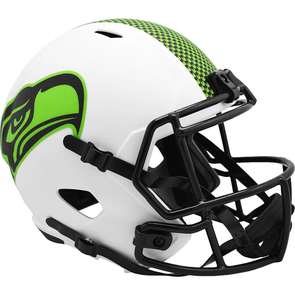 Unsigned Seattle Seahawks Lunar Eclipse White Full Size Speed Replica Helmet Stock #253764