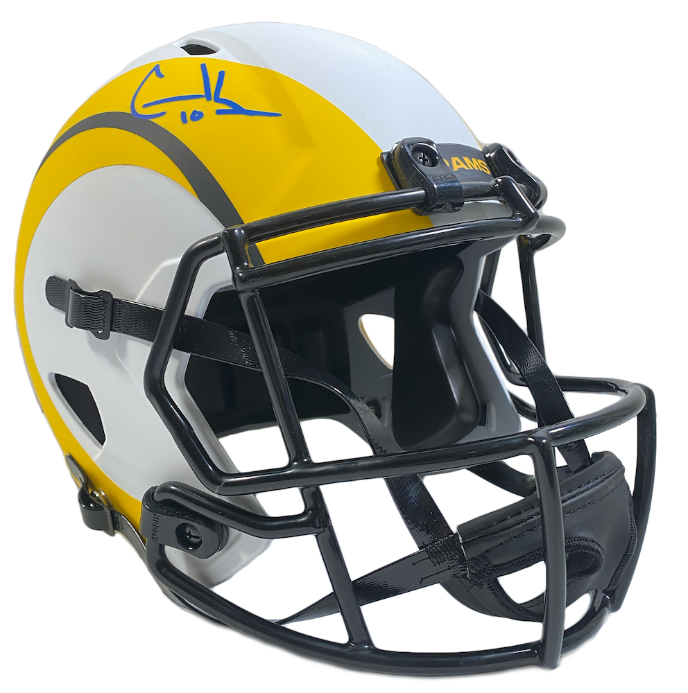 COOPER KUPP Autographed Los Angeles Rams Speed Lunar Eclipse Full Size Helmet FANATICS