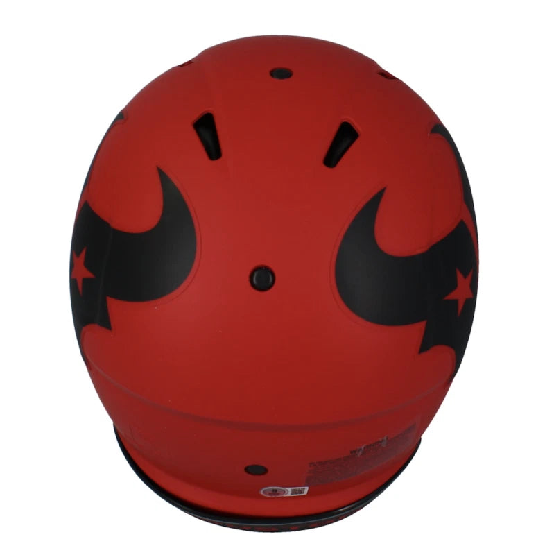 Dalton Schultz Autographed/INSCRIBED TEXANSSWARM! Houston Texans RAVE Speed Authentic Helmet Beckett Witnessed