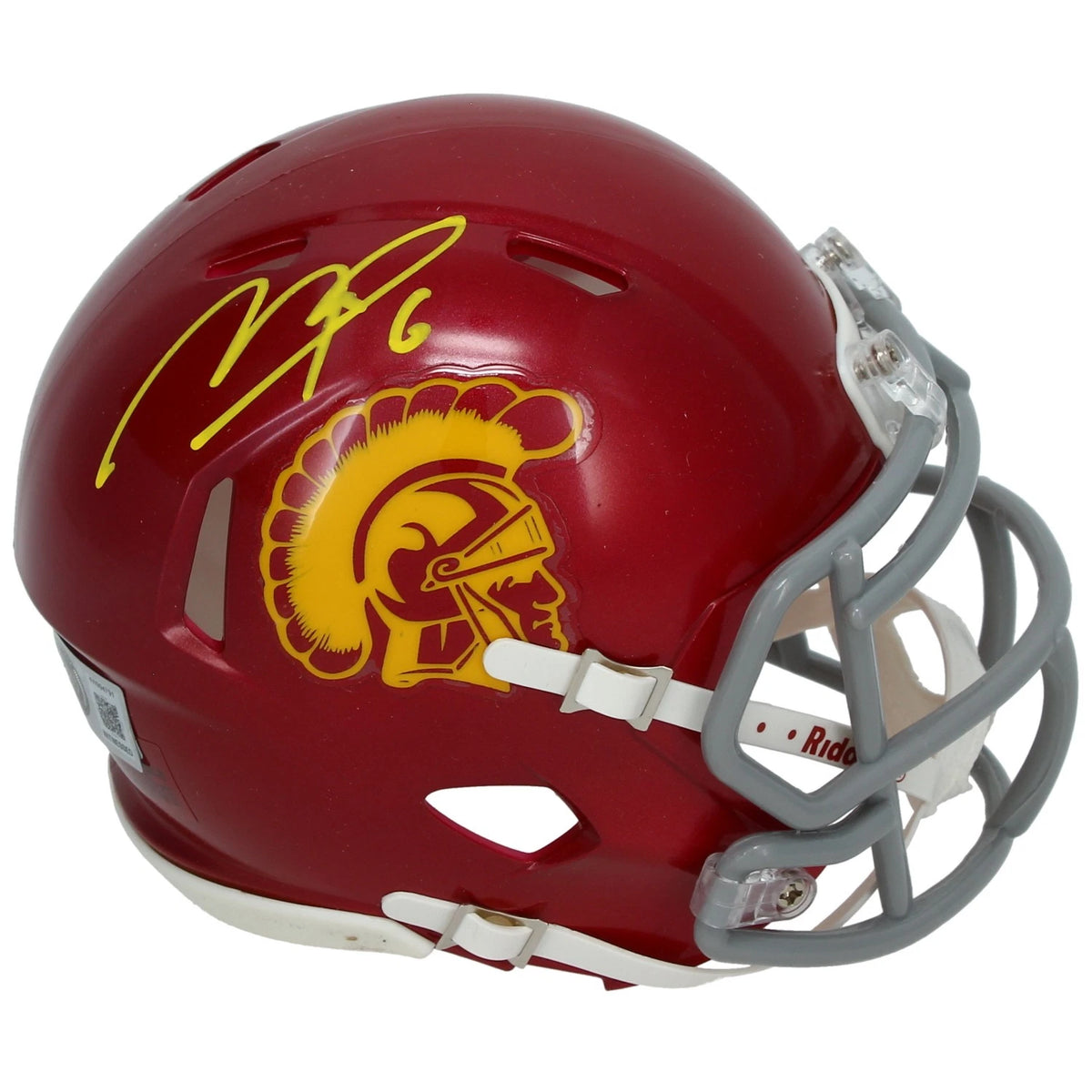 Makai Lemon Autographed USC Trojans Speed Mini Helmet Beckett Witnessed
