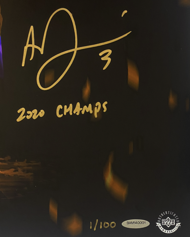 Anthony Davis Autographed & Inscribed Top of the Mountain Gold 20x24 UDA LE 1/100
