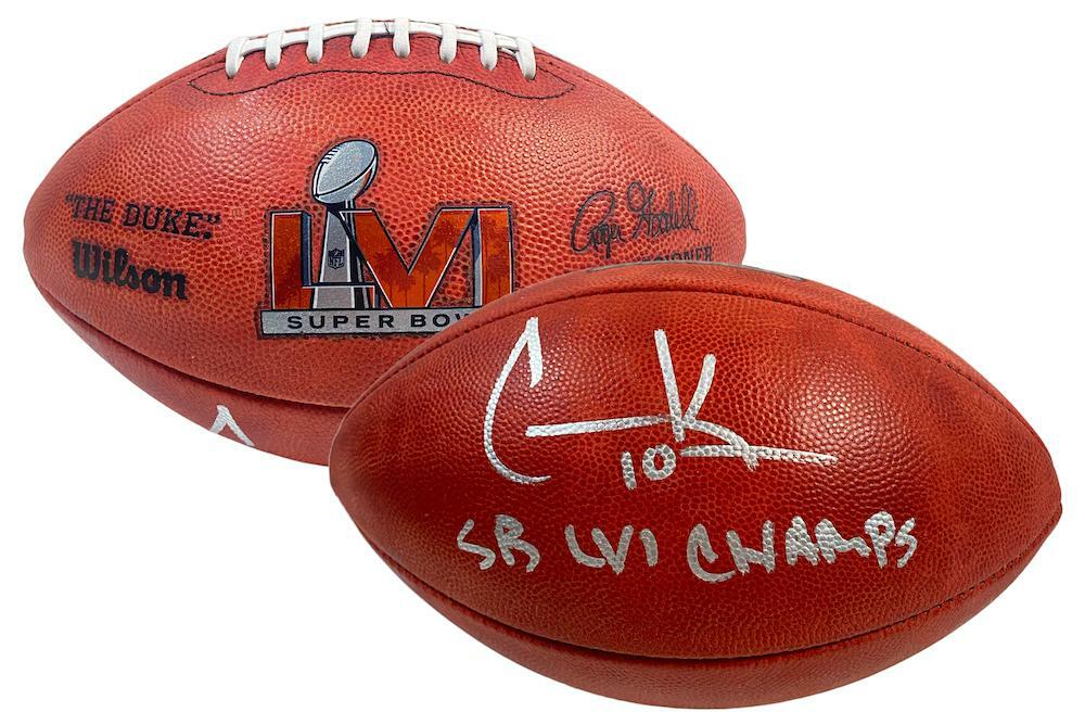 Cooper Kupp Autographed/Inscribed "SB LVI Champs" Los Angeles Rams SB LVI Champs Logo Official Wilson Duke Football Fanatics