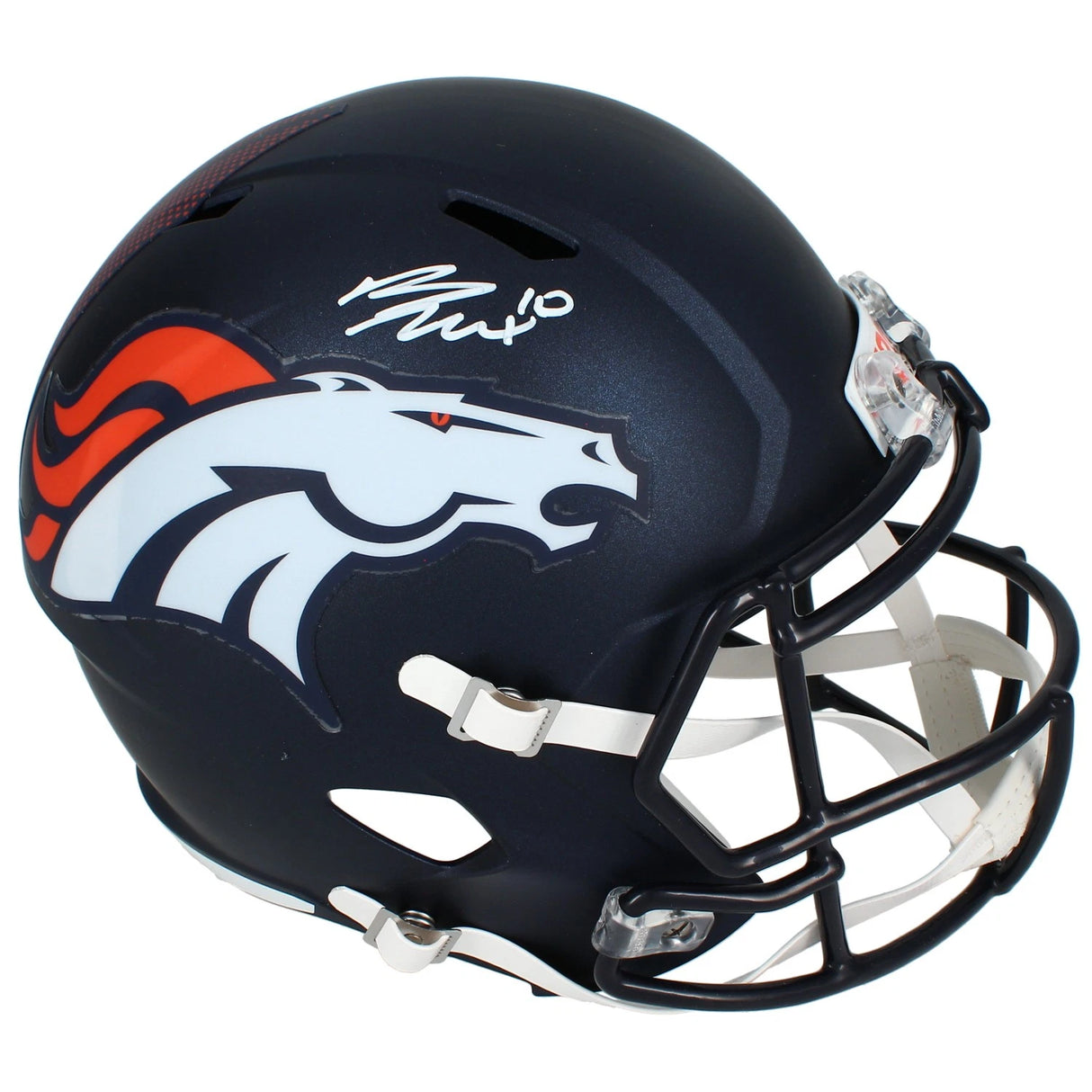 Bo Nix Autographed Denver Broncos 2024 Speed Full Size Helmet Beckett Witnessed
