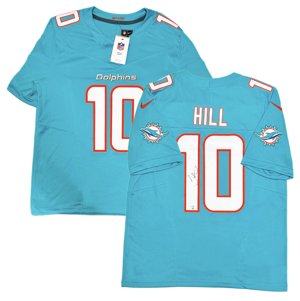 Tyreek Hill Autographed Miami Dolphins Aqua Nike Game Jersey Fanatics