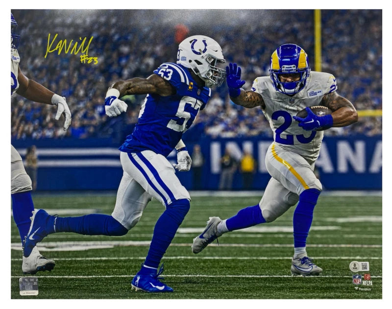 Kyren Williams Autographed Los Angeles Rams "Stiff Arm" 16" x 20" Photograph Beckett Witnessed