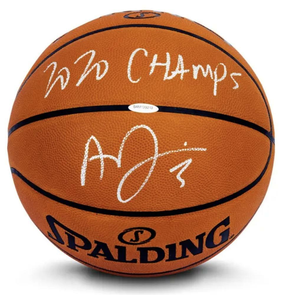Anthony Davis Autographed/Inscribed "2020 CHAMPS" Spalding Official NBA Basketball UDA