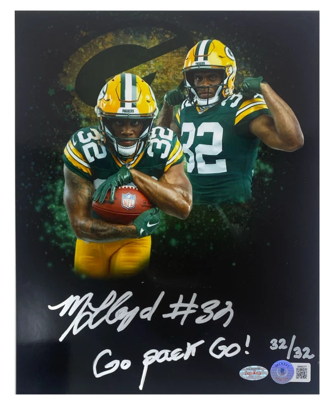 MarShawn Lloyd Autographed/Inscribed "Go Pack Go!" Green Bay Packers 8" x 10" Collage Photograph Beckett/GDL LE 32/32