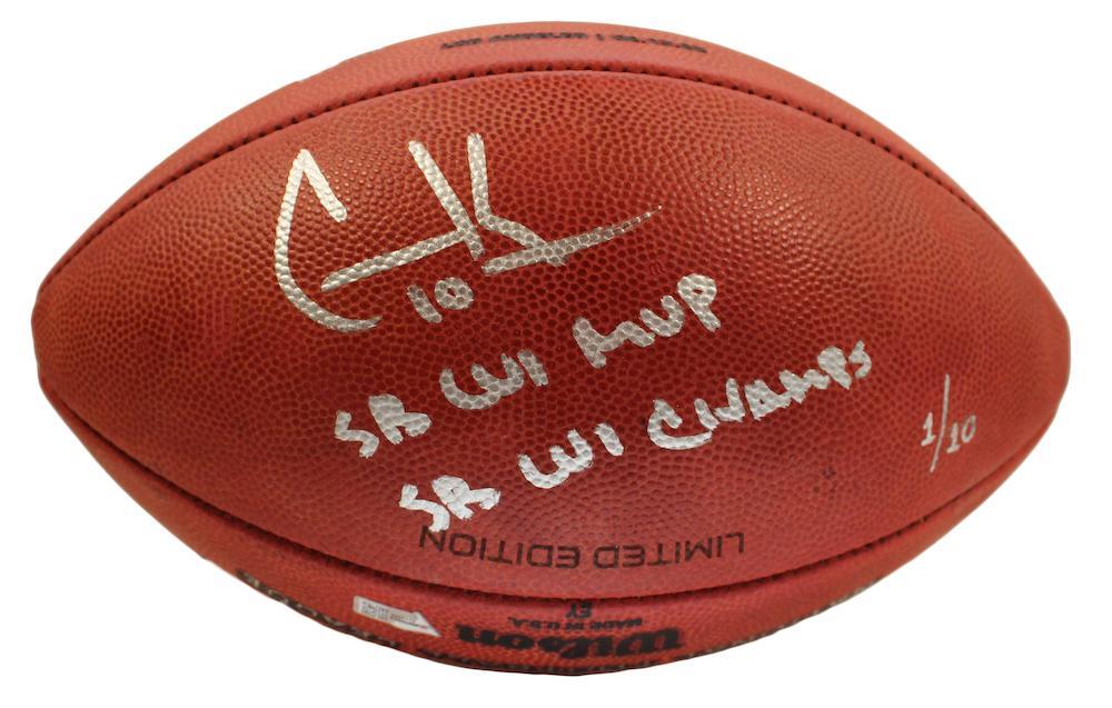 COOPER KUPP Autographed/Multi-Inscribed Los Angeles Rams SB LVI Champions Logo Wilson Duke Authentic Football FANATICS LE 1/10