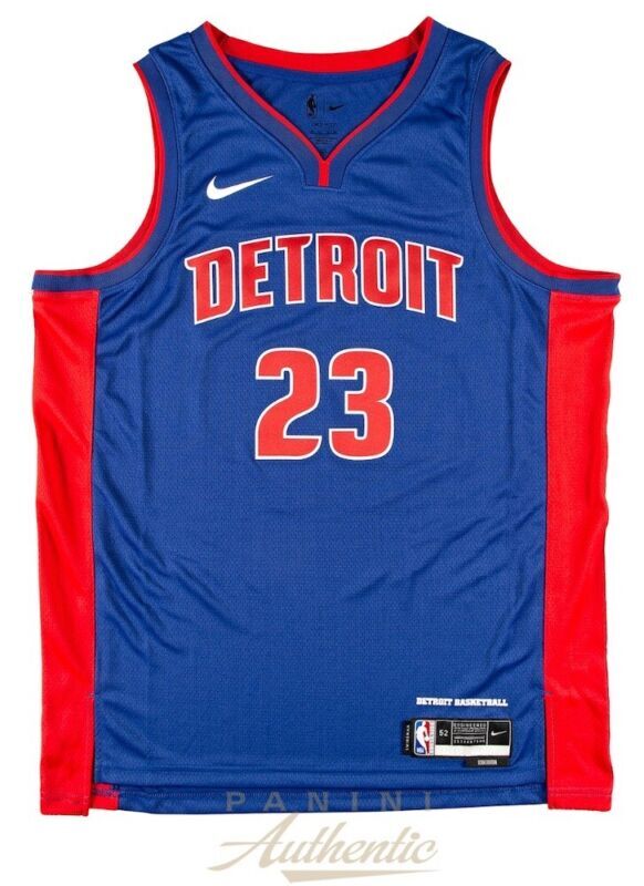 JADEN IVEY Autographed Detroit Pistons Nike Blue Swingman Jersey PANINI