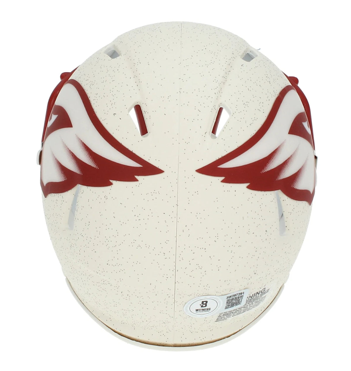 Edgerrin James Autographed Arizona Cardinals White Rivalries Speed Mini Helmet Beckett Witnessed