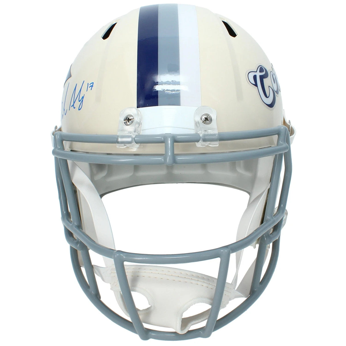 Brandon Aubrey Autographed Dallas Cowboys RETRO Speed Full Size Helmet Beckett Witnessed